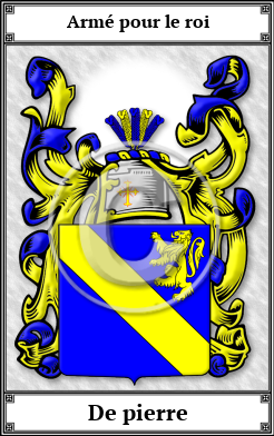 De pierre Family Crest Download (JPG)  Book Plated - 150 DPI